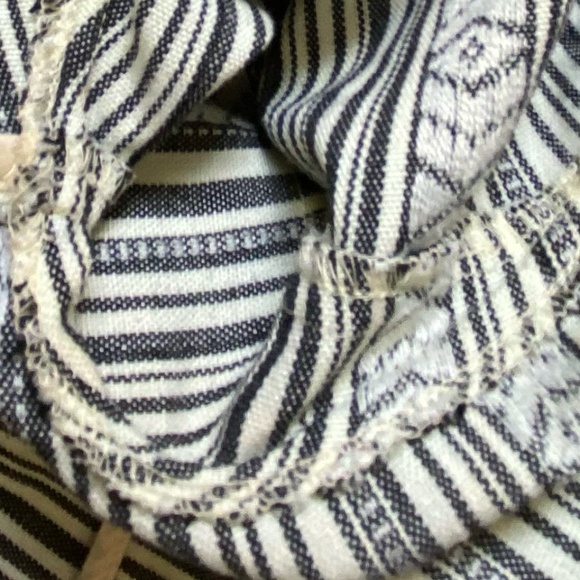 Mia Melon Grey Black Striped Design Casual Office Boho Belted Light Jacket-Sz-M - Picture 16 of 16